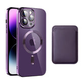 Transparent Magnetic Card Holder TPU Case for iPhone 12 Series